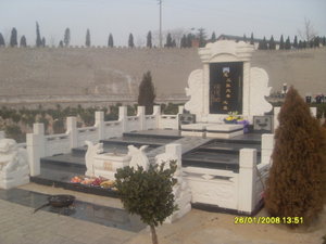 北邙陵园，宫殿墓碑，家族墓型